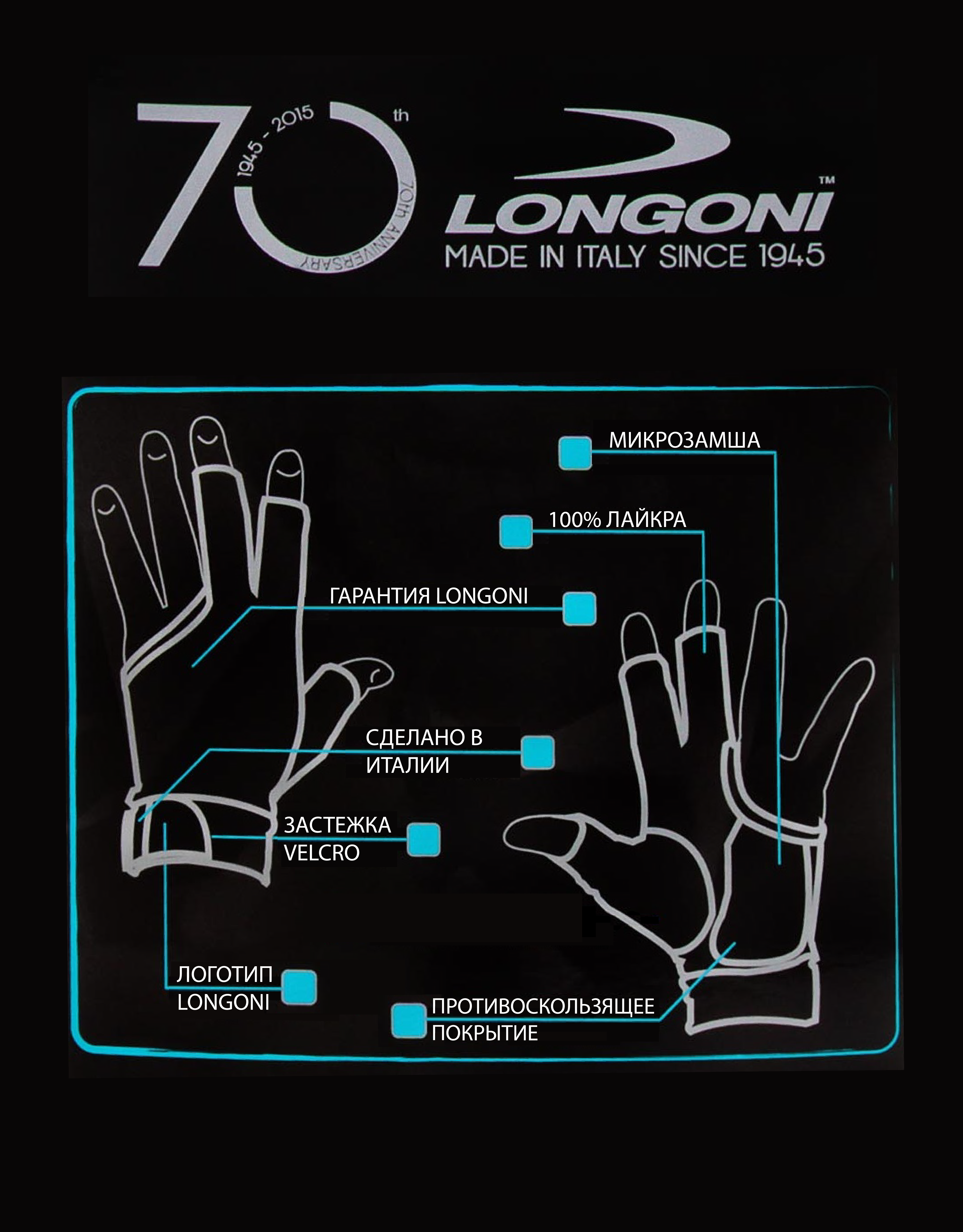 Перчатки для бильярда Longoni Sultan